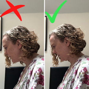 Chin tuck positions - to keep your spine healthy at work